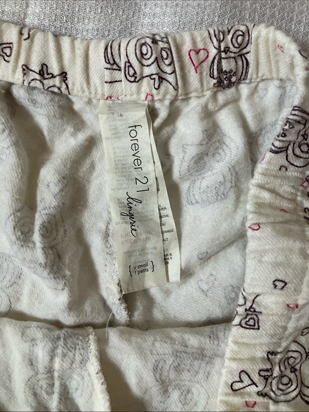 Owl-Print Ruffle Lounge PJ Shorts - Picture 2 of 7